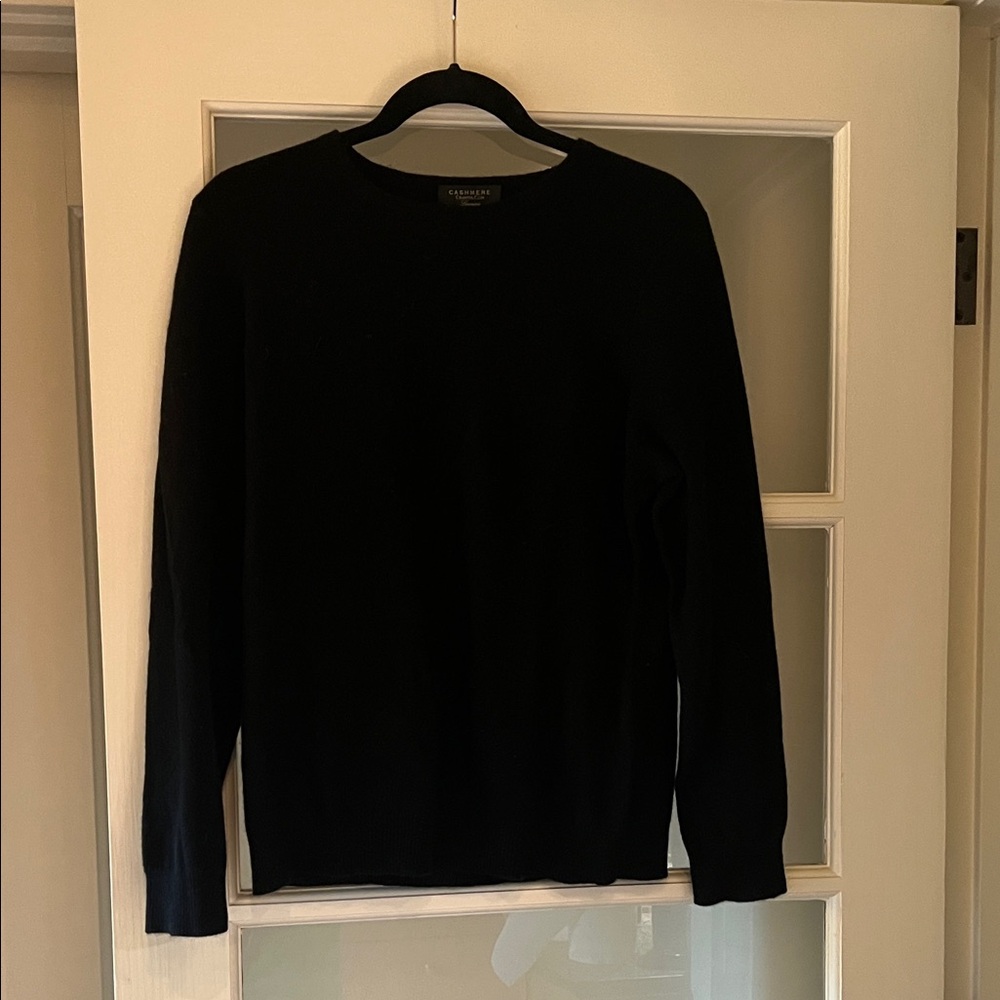 Charter Club Black cashmere Crewneck Sweater